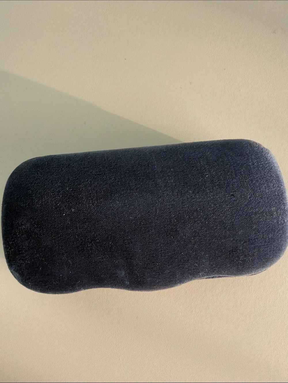 Gucci Velvet Eyewear Case in Blue Exterior and Burgundy Interior with Gold Logo